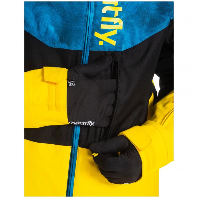 Сноубордическая куртка MEATFLY «HOAX» - HOAX-Super Lemon/Black/Mountain Blue - Цвет Синий - Фото 5