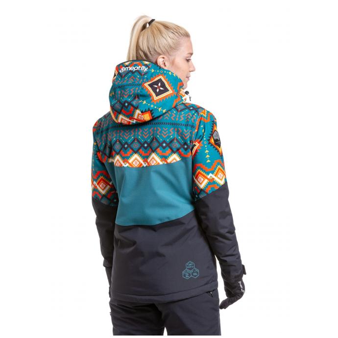 Сноубордическая куртка MEATFLY «KIRSTEN»  - KIRSTEN-5-PETROL JONES - Цвет Бирюзовый - Фото 2