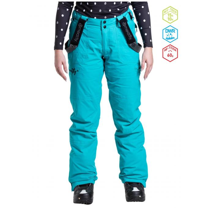 Сноубордические брюки MEATFLY «FOXY PANTS»  - FOXY-2-TURQUOISE - Цвет Бирюзовый - Фото 1