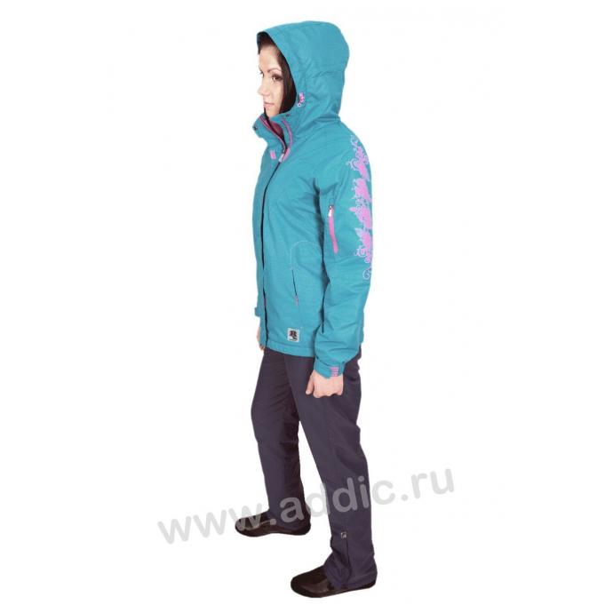 Куртка женская на флисе (66L-3X-387) - 66L-3X-387 Бирюзовый - Цвет Бирюзовый - Фото 3