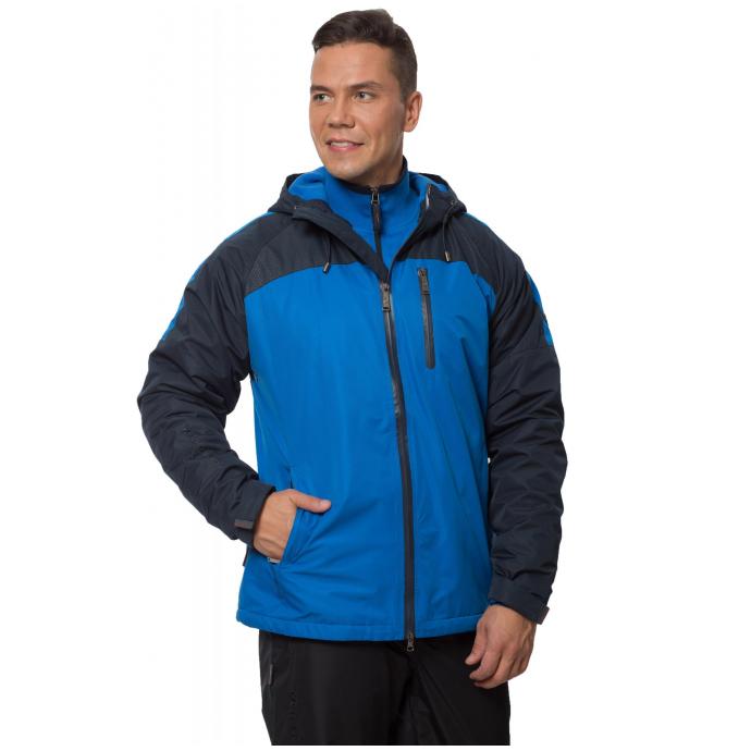 Куртка мужская на флиссовой подкладке (66M-4K-460) - 66M-4K-460 василек с темно-синим - Цвет василек с темно-синим - Фото 1