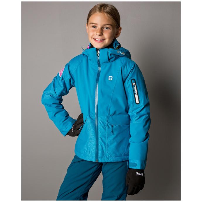 Детская  куртка 8848 Altitude «FLOWER»  Арт. 8824 fjord blue - 8824 fjord blue - Цвет Голубой - Фото 8