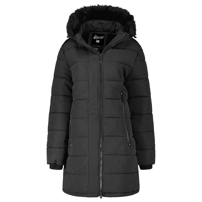 Куртка-парка зимняя женская GEOGRAPHICAL NORWAY «AUTRUCHE» LADY - WW4916F-BLACK - Цвет Черный - Фото 2