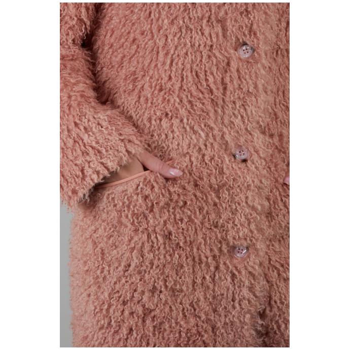Женская дубленка из эко кожи VITIA WJ - 799-115-Розовый - Цвет Розовый - Фото 17