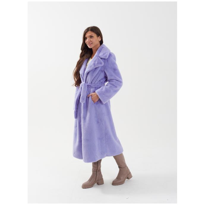 Пальто женское двустороннее VITIA  - 18230-лиловый - Цвет Фиолетовый - Фото 3