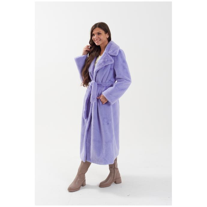Пальто женское двустороннее VITIA  - 18230-лиловый - Цвет Фиолетовый - Фото 4