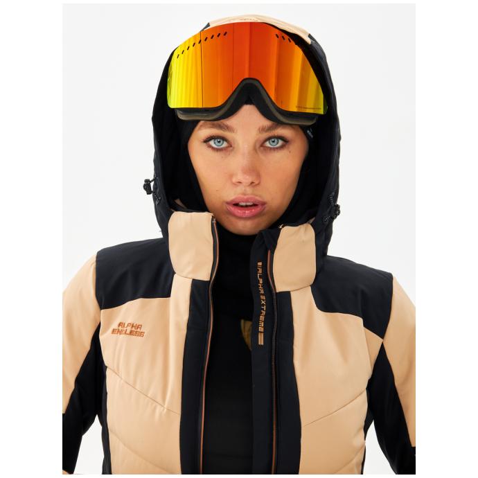Женская горнолыжная / сноубордическая мембранная куртка Alpha Endless - 423/191_1 - Цвет Бежевый - Фото 20