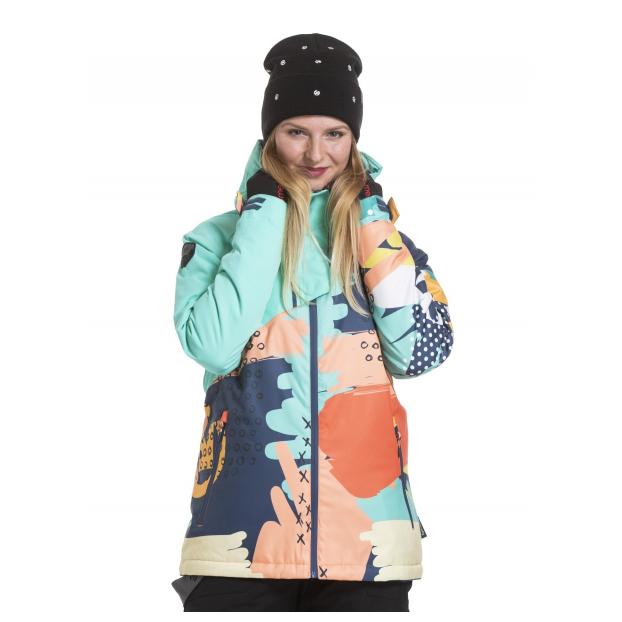 Сноубордическая куртка MEATFLY «DEBORAH JACKET» - Аритикул DEBORAH-Mint/Pastel Splash-XS - Фото 13