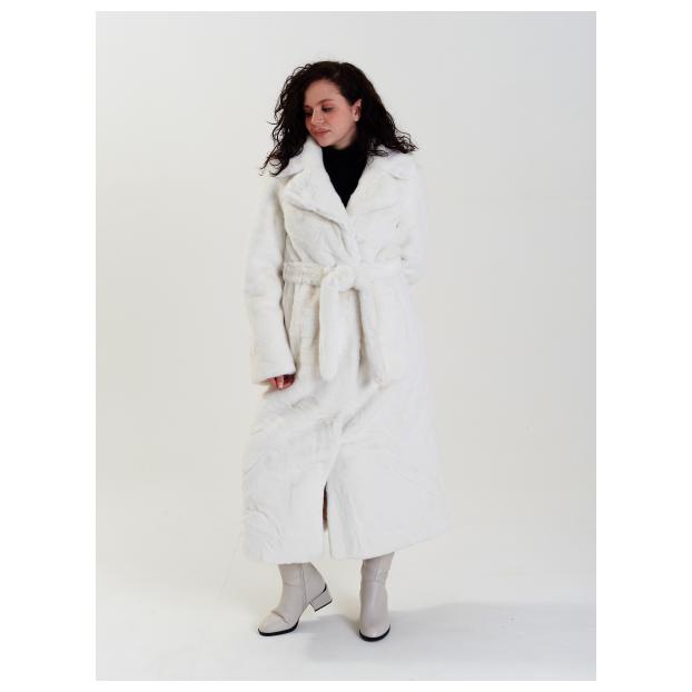 Пальто женское двустороннее VITIA  - Аритикул 18230-белый-XL - Фото 16