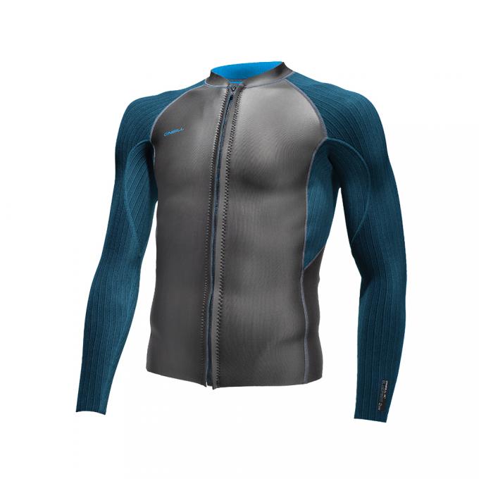 Гидрокуртка мужская на молнии O'Neill BLUEPRINT 2MM FRONT ZIP JACKET BLACK/BLUE HAZE S21 - Артикул 5442 GW3*S21 - Фото 1