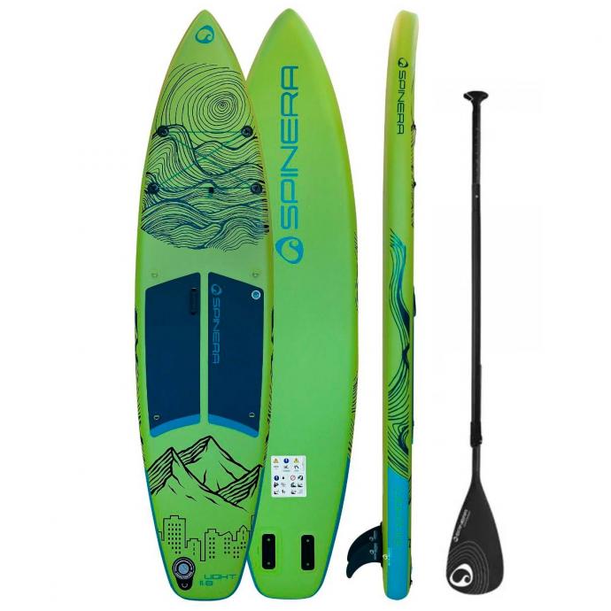 SUP-доска надувная с веслом Spinera Light 11'8 Green ULT S22 - Артикул 22225 - Фото 1