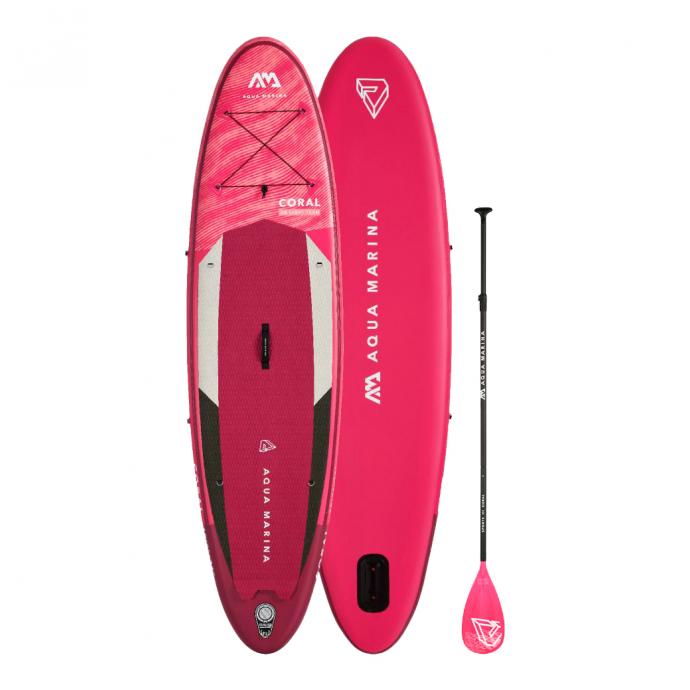 SUP-доска надувная с веслом AQUA MARINA Coral 10'2" S22 - Артикул BT-22COP - Фото 1