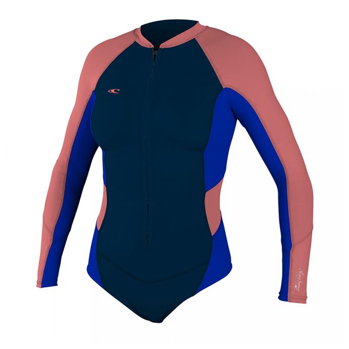 Гидрокостюм женский короткий длинный рукав O'NEILL WMS SUPERLITE L/S BOOTY SPRING SLATE/TAHITNBLU/CORAL (DM6) - Артикул 4910S DM6*S17 - Фото 1