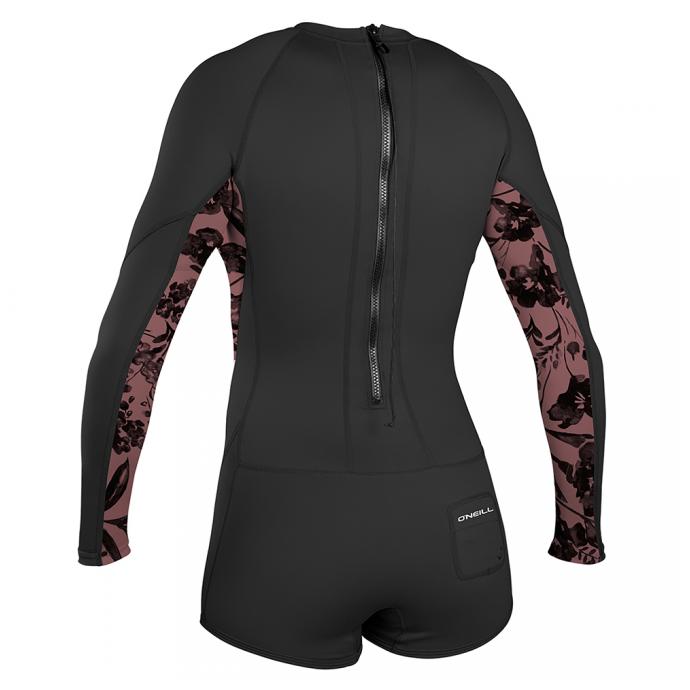 Гидрокостюм женский короткий длинный рукав O'NEILL WMS SKINS L/S SURF SUIT BLK/LUNA/BLK (DM7) - Артикул 4911S DM7*S17 - Фото 2