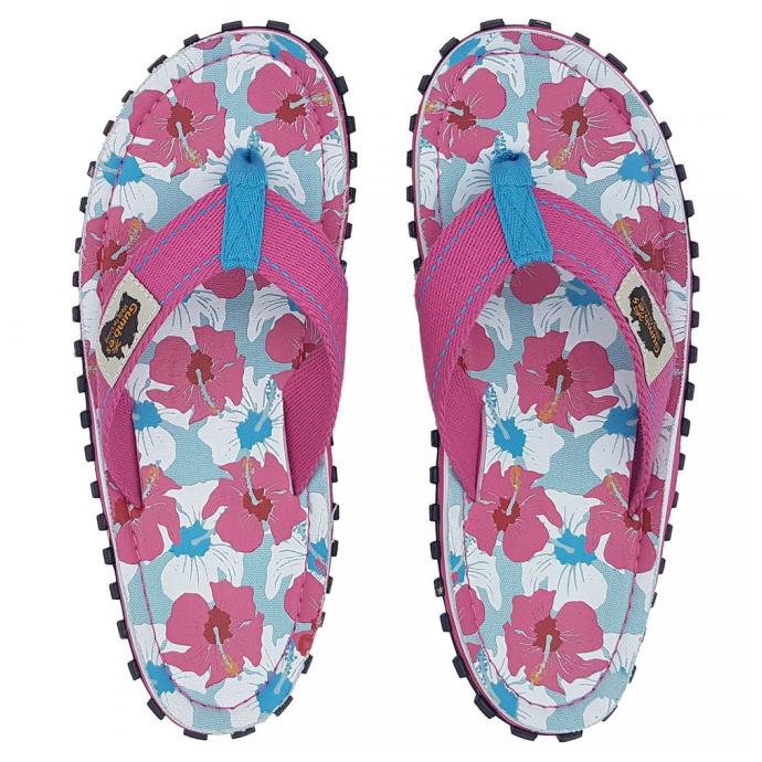 Шлепки женские Gumbies Flip Flop MIXED HIBISCUS S18 - Артикул G/IS/MHIB*S18 - Фото 1