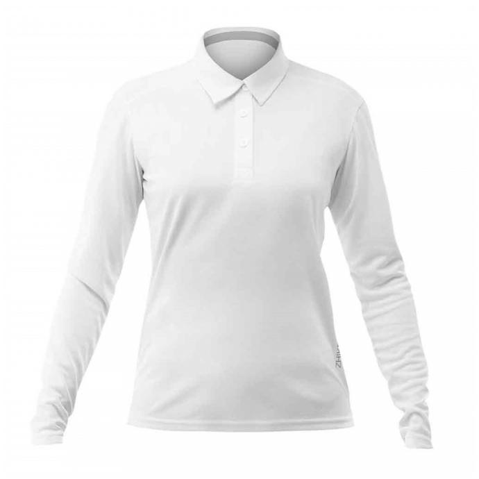 Гидромайка жен. ZhikDry LT Polo L/S (Women) - ATP-0850-W-WHT White - Цвет Белый - Фото 1