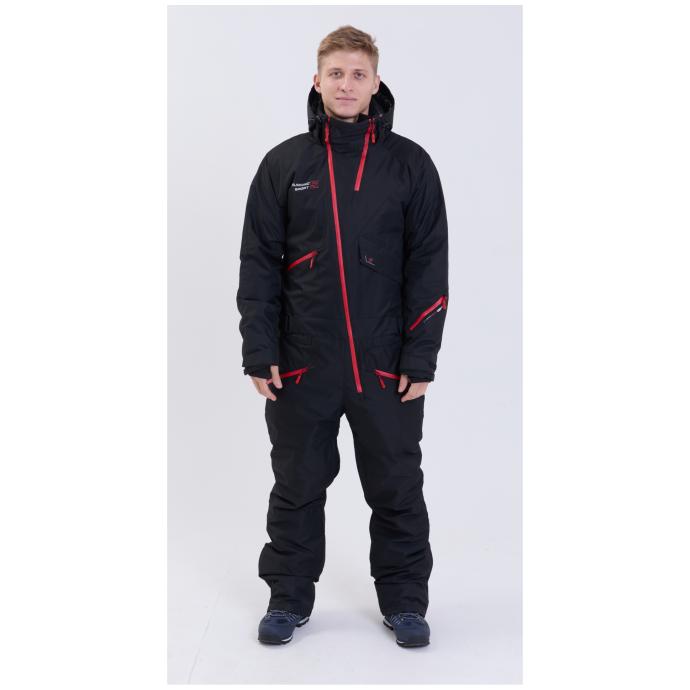 МУЖСКОЙ СНОУБОРДИЧЕСКИЙ КОМБИНЕЗОН RUNNING SPORT - 8901_1-black - Цвет Черный - Фото 1