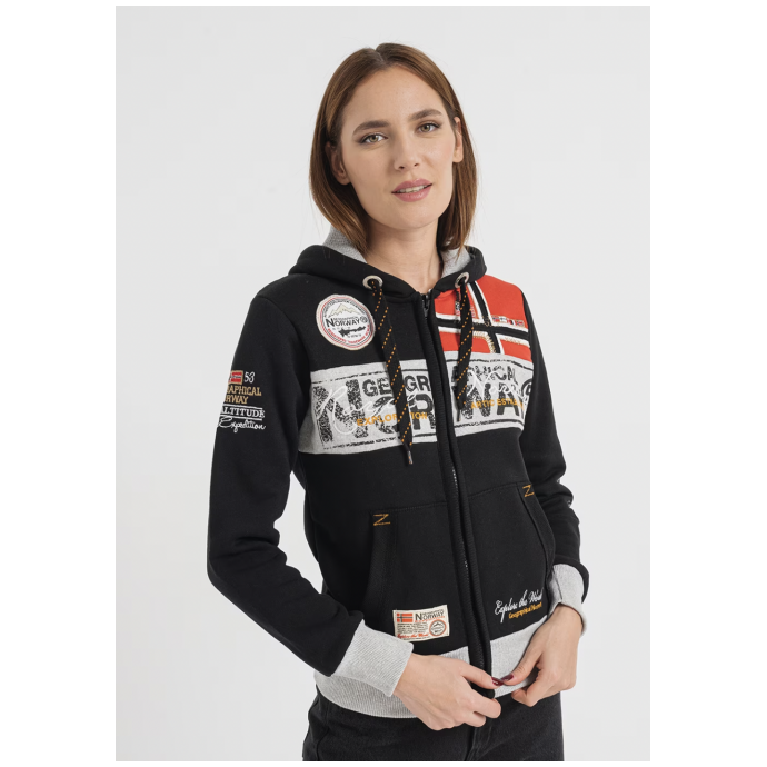 ФЛИС ЖЕНСКИЙ GEOGRAPHICAL NORWAY «FLYER» - WU6379F/GN-Black - Цвет Черный - Фото 1