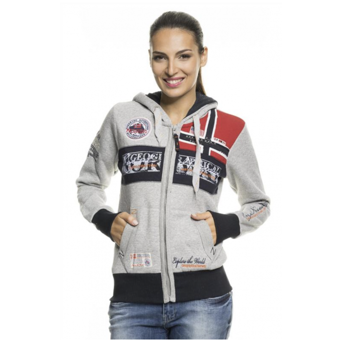 ФЛИС ЖЕНСКИЙ GEOGRAPHICAL NORWAY «FLYER» - WU6380F/GN-BLENDED GREY - Цвет Серый - Фото 1