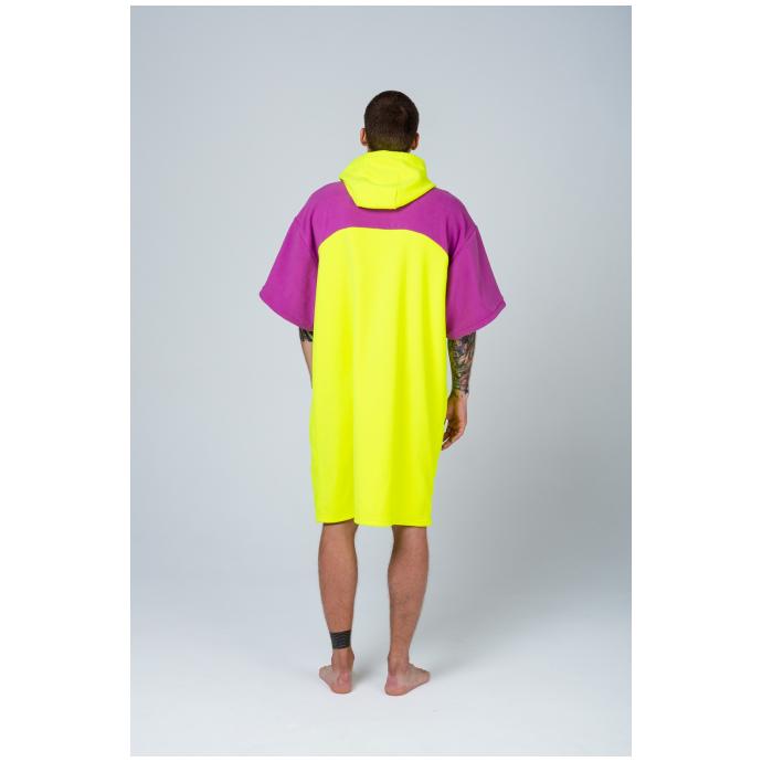 Флисовое пончо SOUL двухцветное - Soul-poncho-two-color-purple-yellow - Цвет Желтый - Фото 2
