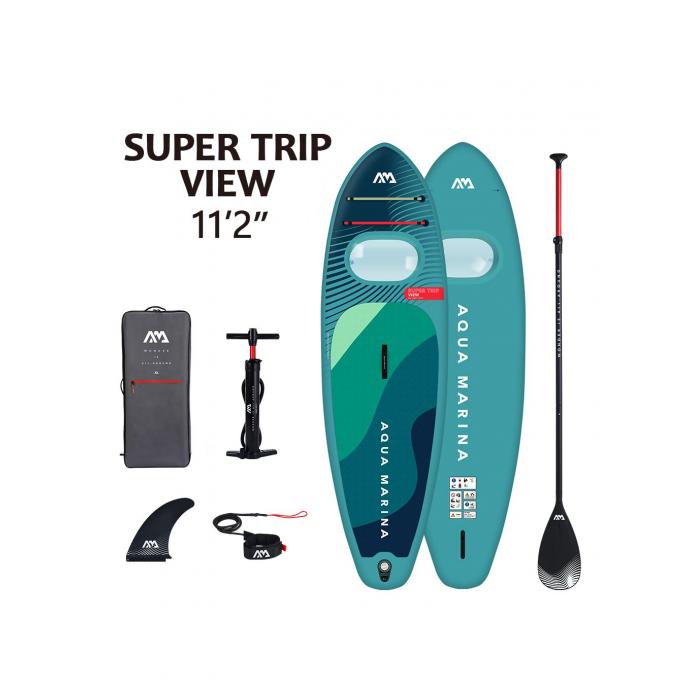 SUP-доска надувная семейная с иллюминатором Aqua Marina Super Trip View 11'2" S24 - Aqua Marina Super Trip View 11'2" S24-390 - Фото 1