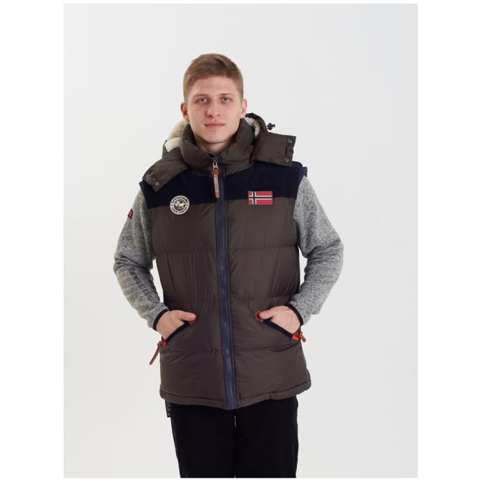 Жилет мужской GEOGRAPHICAL NORWAY «VELIAN VEST MEN»  - WT1439H/GN-KHAKI - Цвет Хаки - Фото 1