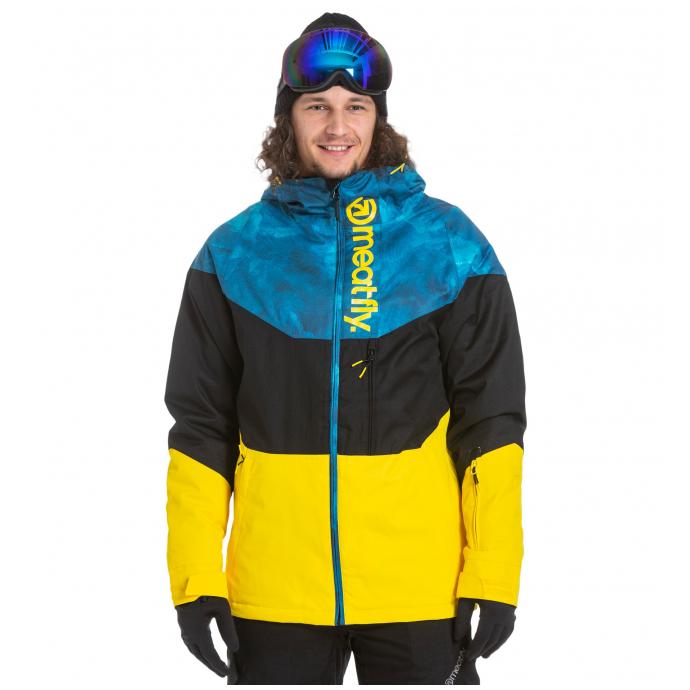 Сноубордическая куртка MEATFLY «HOAX» - HOAX-Super Lemon/Black/Mountain Blue - Цвет Синий - Фото 1