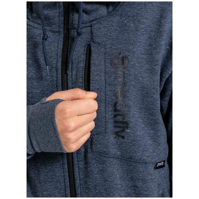 ТОЛСТОВКА ИЗ ФЛИСА MEATFLY «LIGHTYEAR TECHNICAL HOODIE» - LIGHTYEAR-Navy Heather - Цвет Темно-синий - Фото 3