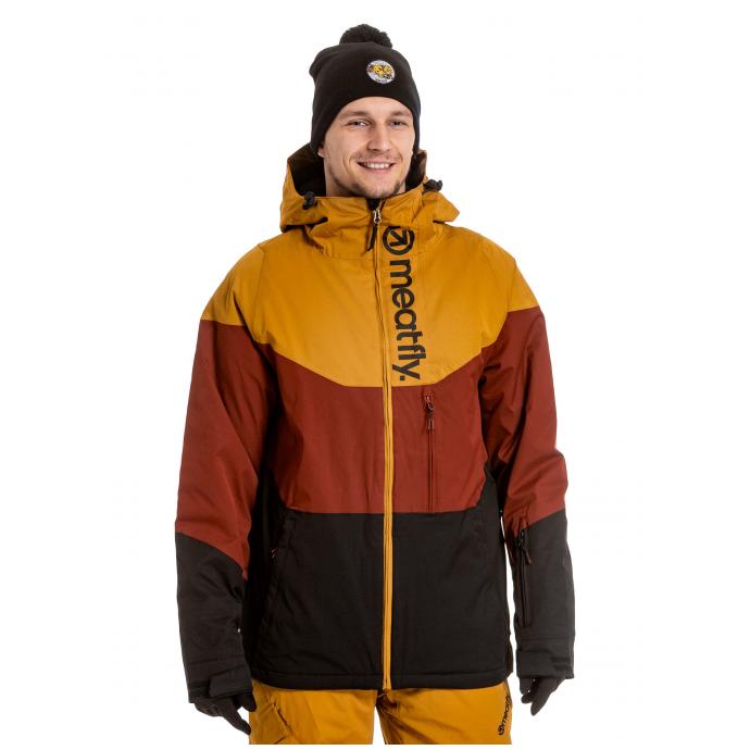 Сноубордическая куртка MEATFLY «HOAX PREMIUM» - HOAX PREMIUM-Wood/Merlot/Black - Цвет Коричневый - Фото 1