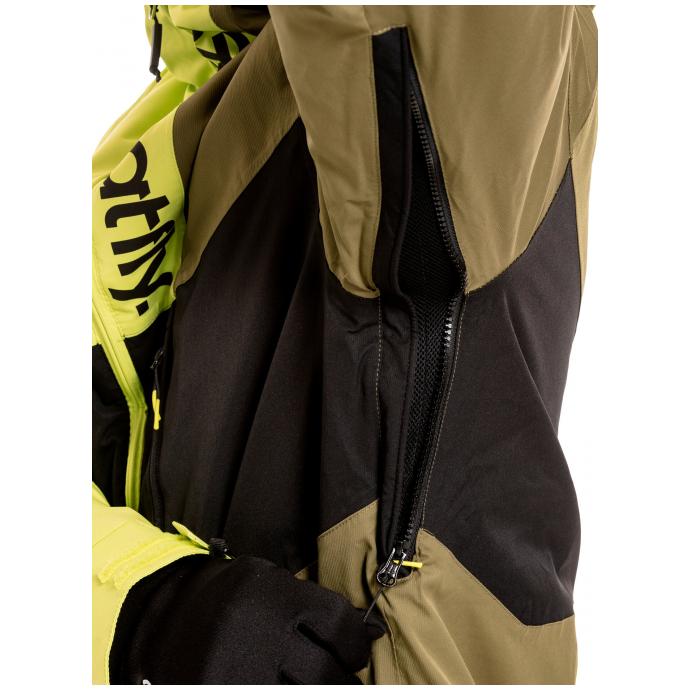 Сноубордическая куртка MEATFLY «HOAX PREMIUM» - HOAX PREMIUM-Lime/Black/Green Leaves - Цвет LIME - Фото 6