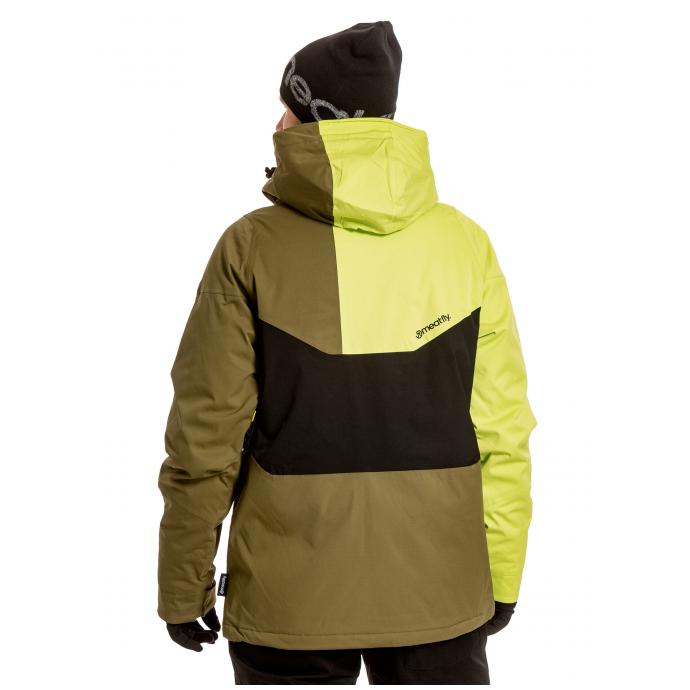 Сноубордическая куртка MEATFLY «HOAX PREMIUM» - HOAX PREMIUM-Lime/Black/Green Leaves - Цвет LIME - Фото 7
