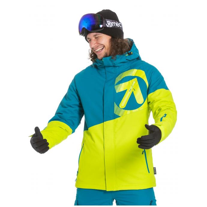 Сноубордическая куртка MEATFLY «BANG»  - BANG-Teal/Acid Lime - Цвет Синий - Фото 2