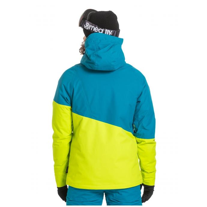 Сноубордическая куртка MEATFLY «BANG»  - BANG-Teal/Acid Lime - Цвет Синий - Фото 3