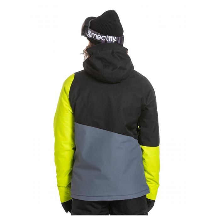 Сноубордическая куртка MEATFLY «BANG»  - BANG-Black/Grey/Acid Lime - Цвет Черный - Фото 3