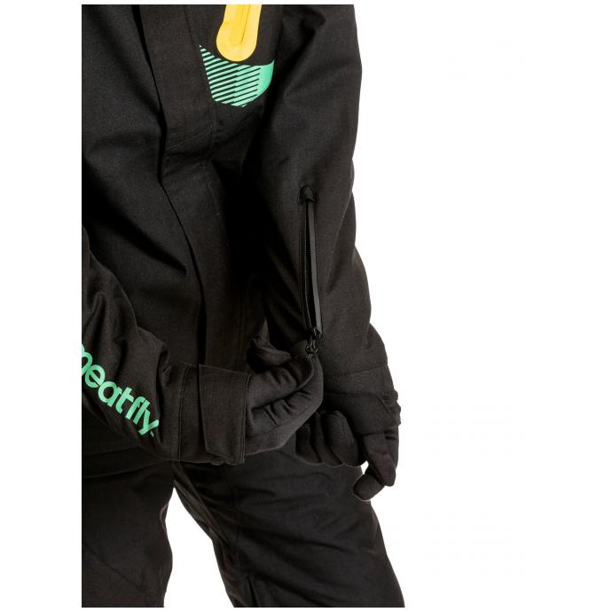 Сноубордическая куртка MEATFLY «BANG»  - BANG-Rasta - Цвет Черный - Фото 5
