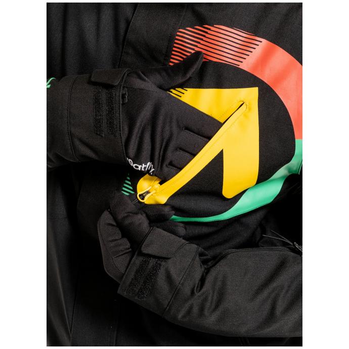 Сноубордическая куртка MEATFLY «BANG»  - BANG-Rasta - Цвет Черный - Фото 6