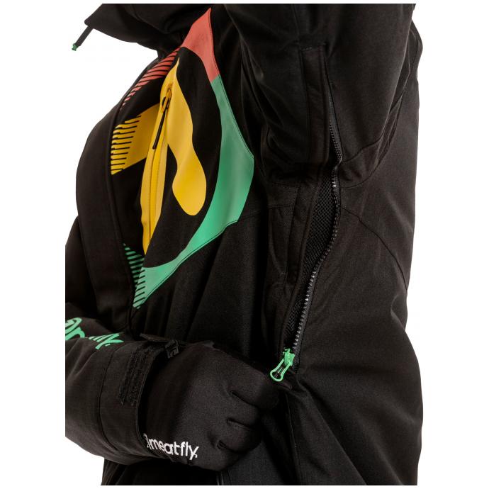 Сноубордическая куртка MEATFLY «BANG»  - BANG-Rasta - Цвет Черный - Фото 7