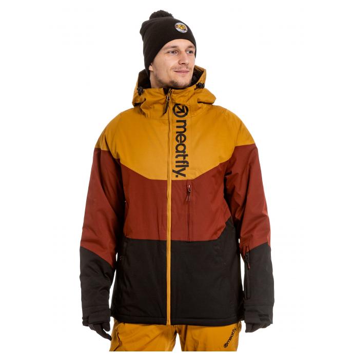 Сноубордическая куртка MEATFLY «HOAX PREMIUM» - HOAX PREMIUM-Wood/Merlot/Black - Цвет Коричневый - Фото 4