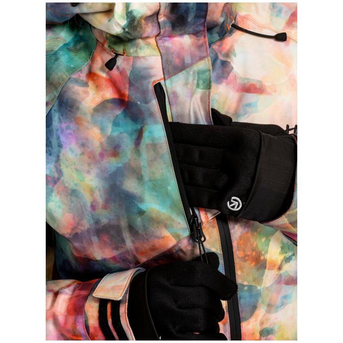 Сноубордическая куртка MEATFLY «DEBORAH JACKET» - DEBORAH-Mint/Pastel Splash - Цвет Голубой - Фото 6