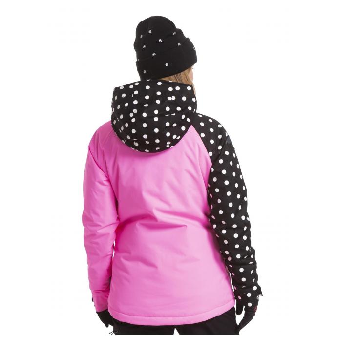 Сноубордическая куртка MEATFLY «DEBORAH JACKET» - DEBORAH-Pink Killer/White Dot - Цвет Розовый - Фото 4