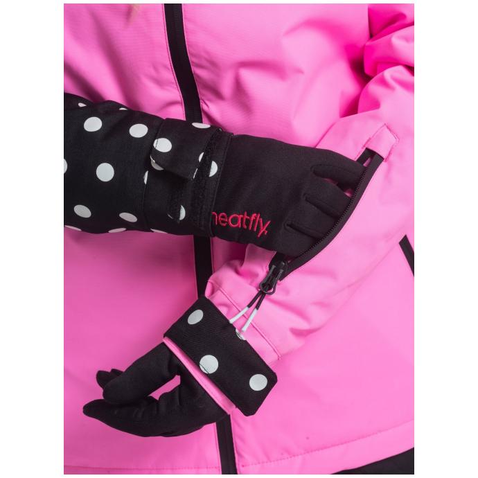 Сноубордическая куртка MEATFLY «DEBORAH JACKET» - DEBORAH-Pink Killer/White Dot - Цвет Розовый - Фото 6