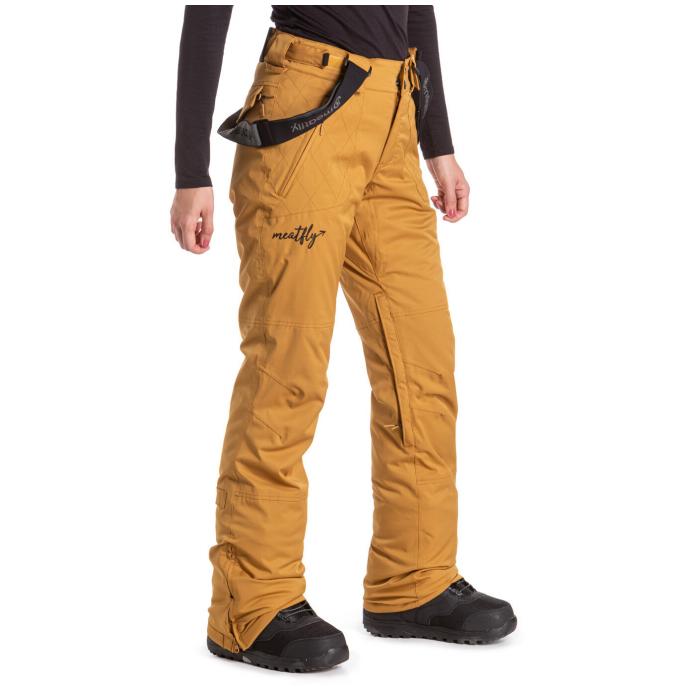 Сноубордические брюки MEATFLY «FOXY PREMIUM PANTS»  - FOXY PREMIUM-Wood - Цвет Коричневый - Фото 2
