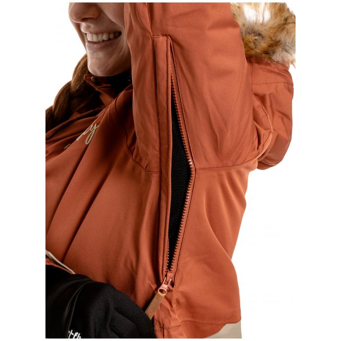Сноубордическая куртка MEATFLY «ATHENA PREMIUM JACKET» - ATHENA PREMIUM-Ginger/Eucalyptus - Цвет Коричневый - Фото 6