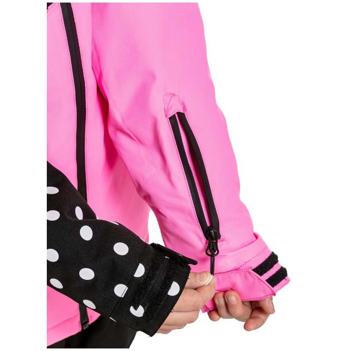 КУРТКА ПОДРОСТК. MEATFLY «DELIAH JACKET» - DEBORAH JACKET-PINK KILLER/WHITE DOT - Цвет Розовый - Фото 7