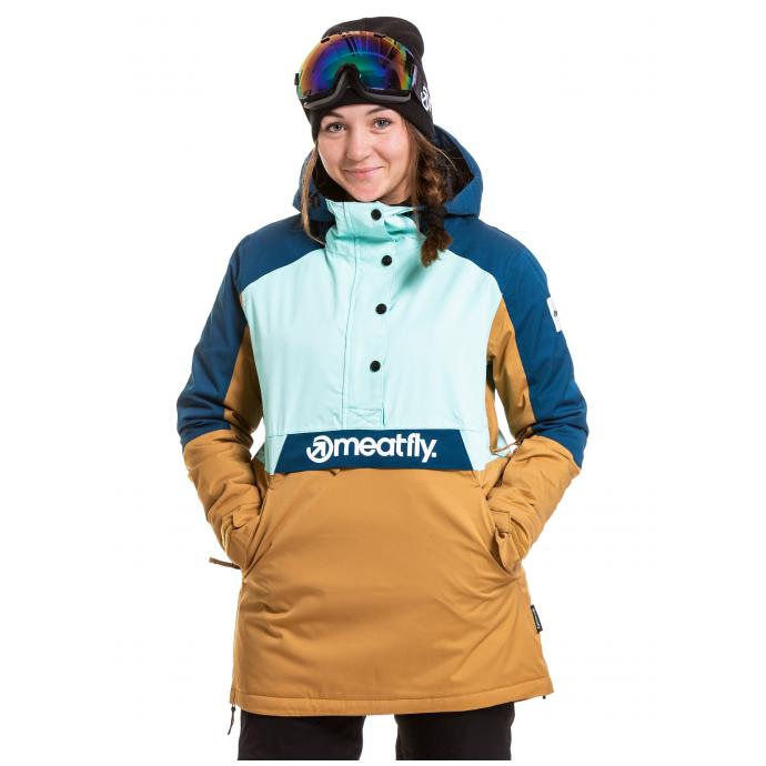 Сноубордическая куртка MEATFLY «AIKO PREMIUM JACKET»  - AIKO PREMIUM-Petrol/Mint/Almond - Цвет Голубой - Фото 1