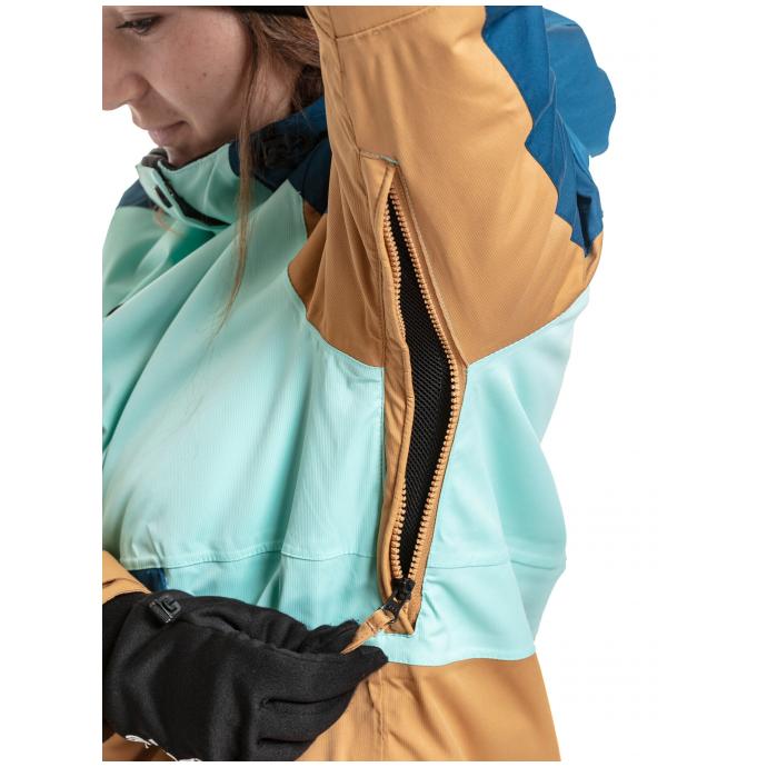 Сноубордическая куртка MEATFLY «AIKO PREMIUM JACKET»  - AIKO PREMIUM-Petrol/Mint/Almond - Цвет Голубой - Фото 4