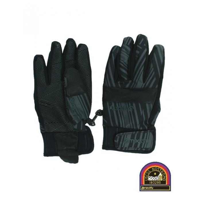 Сноубордические перчатки для пайпа MEATFLY «PIPE GLOVE» - MEATFLY «PIPE GLOVE» (черно-серый) - Цвет Черный - Фото 1