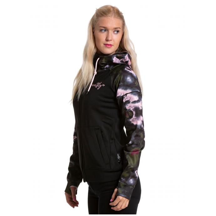 ТОЛСТОВКА ИЗ ФЛИСА MEATFLY «ALISHA» - ALISHA-Storm Camo Pink/Black - Цвет Черный - Фото 2