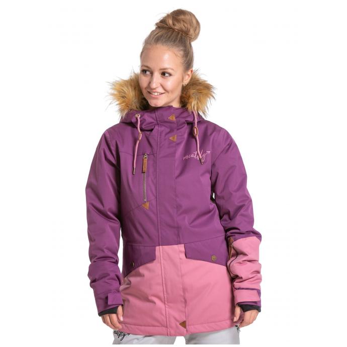 Сноубордическая куртка MEATFLY «ATHENA PREMIUM JACKET» - ATHENA2 PREMIUM-PLUM/DUSTY ROSE - Цвет Розовый - Фото 3