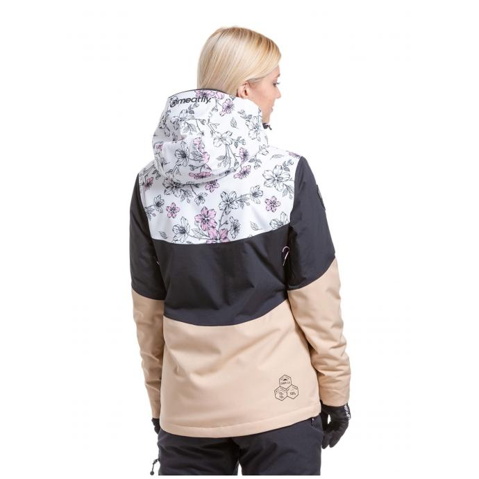 Сноубордическая куртка MEATFLY «KIRSTEN»  - KIRSTEN-3-BLOSSOM WHITE / LATTE - Цвет Бежевый - Фото 3